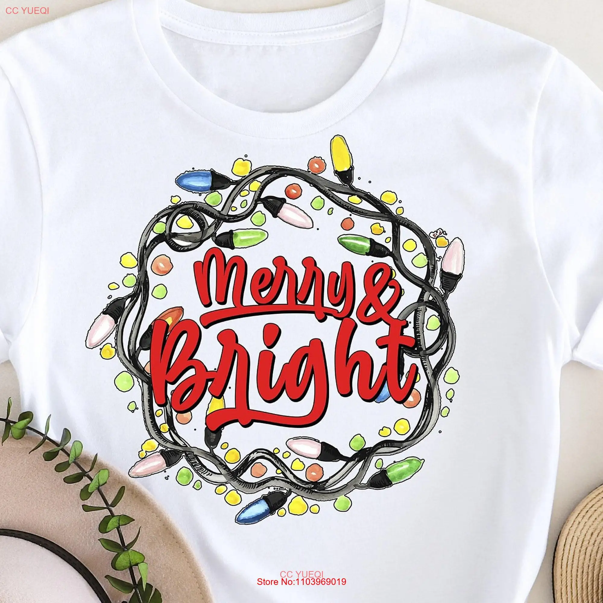 Яркая Рождественская футболка, дизайн для радости Ваших близких, семьи и друзей, длинный или короткий рукав