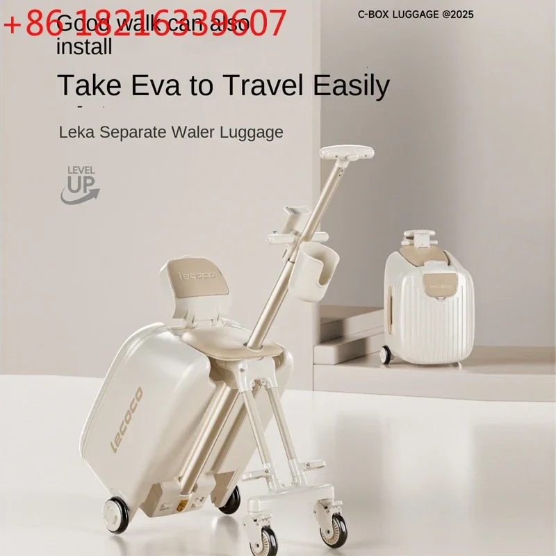 TAO 2025 New suitcase for children can Sit 20 inch carrier Ride on Luggage 2-in-1 Detachable Trolley Pushchair Travel Suitcase