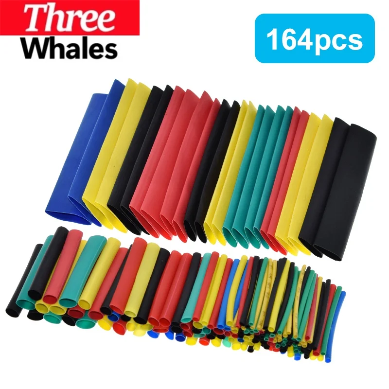 164pcs/Set Heat shrink tube kit Insulation Sleeving termoretractil Polyolefin Shrinking Assorted Heat Shrink Tubing Wire Cable
