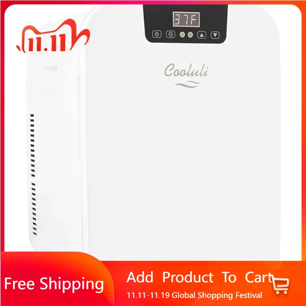 20L Mini Fridge,For Bedroom,Car,Office ,College Dorm Room-Digital Temperature Control-12v,for Food,Drinks,Skincare,Breast Milk