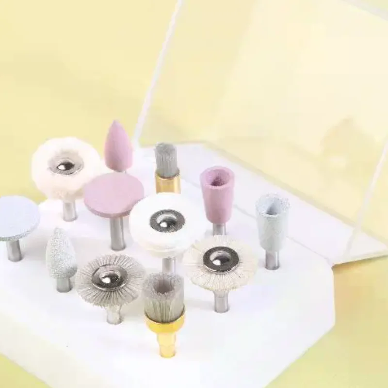 12 PCS Upgraded Silicone And Brush Grinding Head Mixed Polishing Set - Achieve High-gloss Polishing With Polishing Paste
