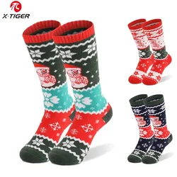 X-TIGER Ski Socks Kids Keep Warm Thermal Socks Winter Sports Skiing Long Thicken Cotton Socks Christmas Gift for Children Socks