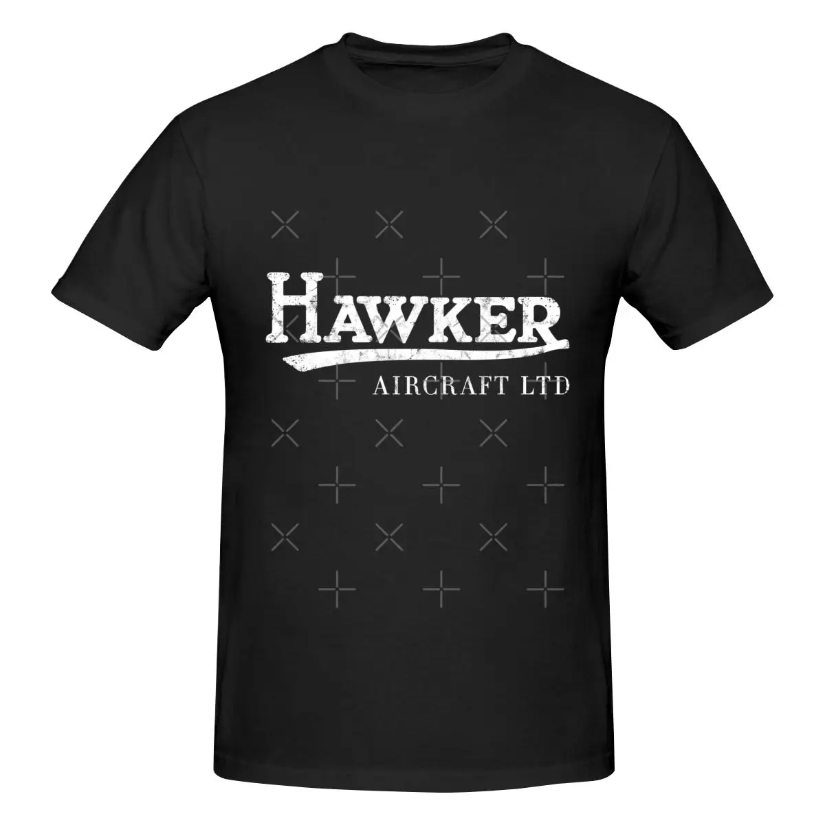 Funny Hawker Aircraft Vintage Logo Active Men's T-shirt Printed Tops are loose and slim fit Women's T-shirts