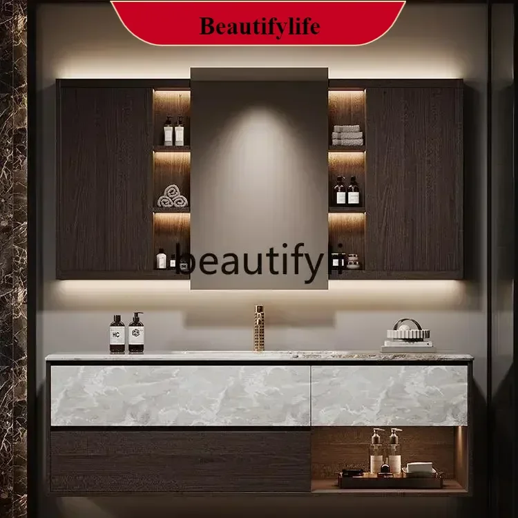 

A185 New Arrivals Italian bathroom cabinet combination luxury stone under the counter ceramic basin toilet washbasin cabinet y1