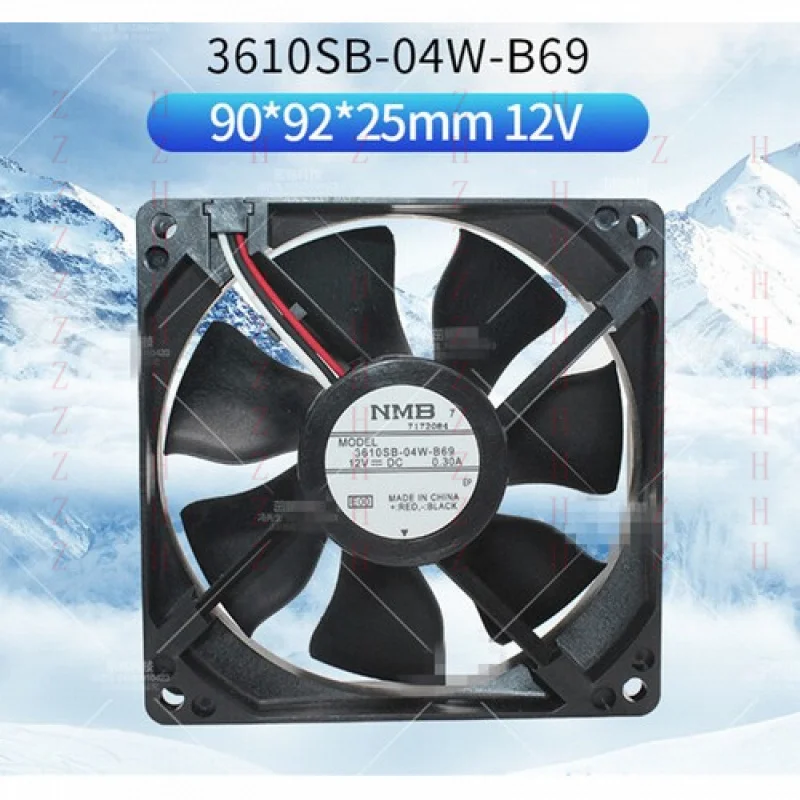 

XXZ NMB FOR 3610SB-04W-B69 9025 12V 0.30A 3-wire Industrial Cooling Fan Chassis Fan