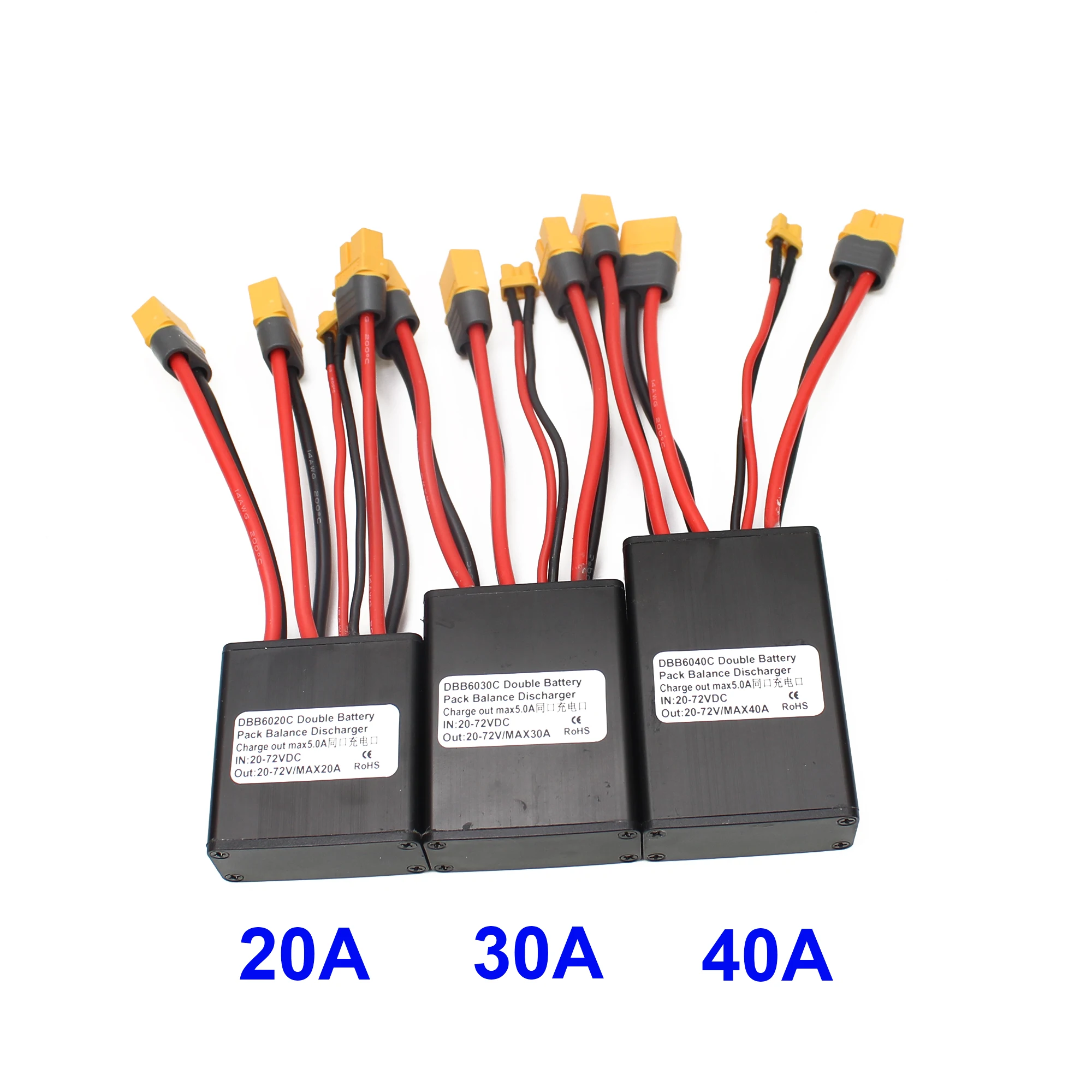 EBKE 36V 48V 52V 60V 20A 30A 40A Dual Battery Management Module convert Adapter Includes 5A Charging Plug