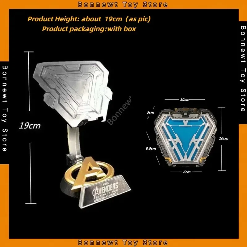 

Marvel MK50 Arc Reactor 1:1 Tony Stark Lron Man Super Hero Figure Avengers Chest Lamp Metal Model Toy Figurine