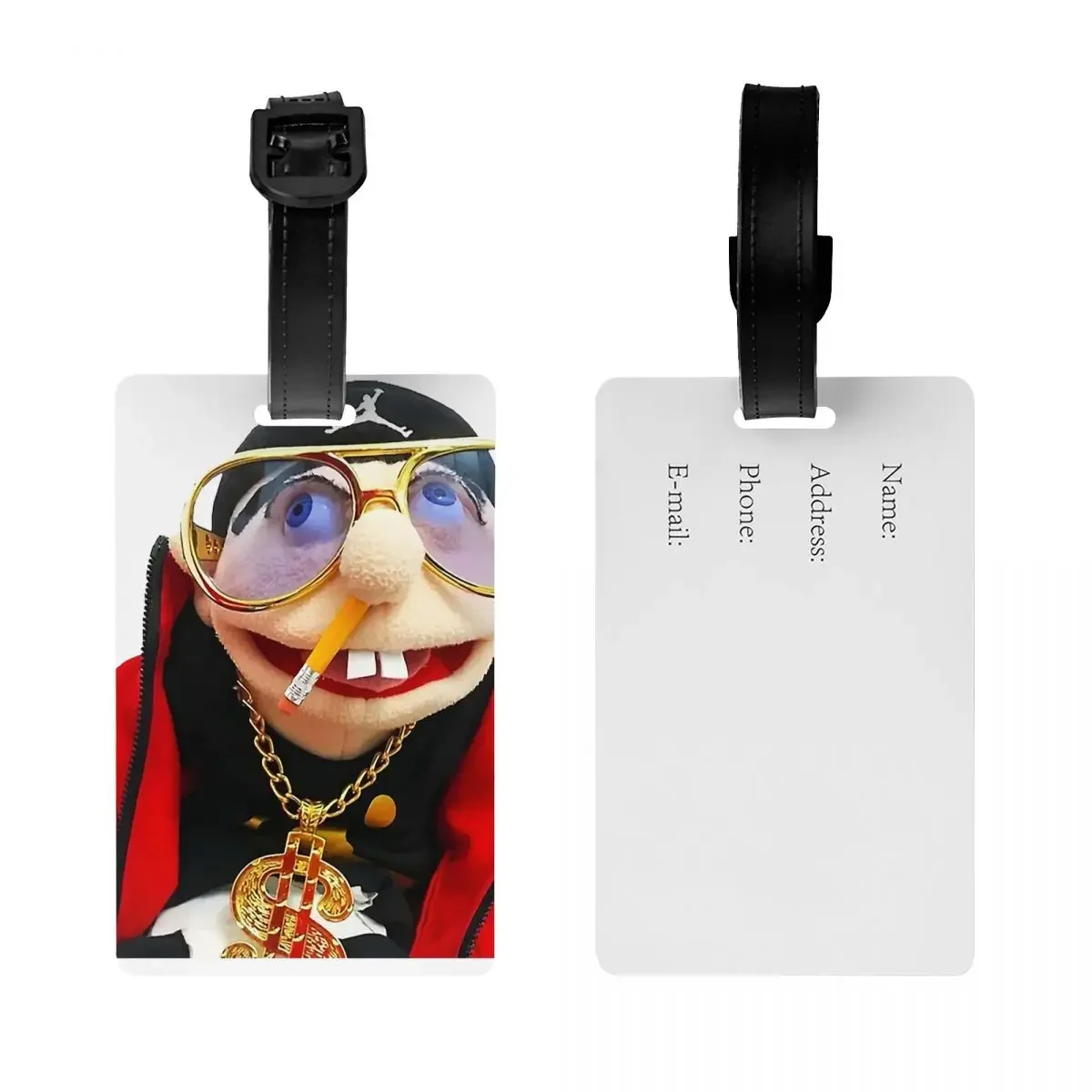 SML Rapper Jeffy Luggage Tags Suitcase Accessories Travel Cute Baggage Boarding Tag Label Holder ID Name Address