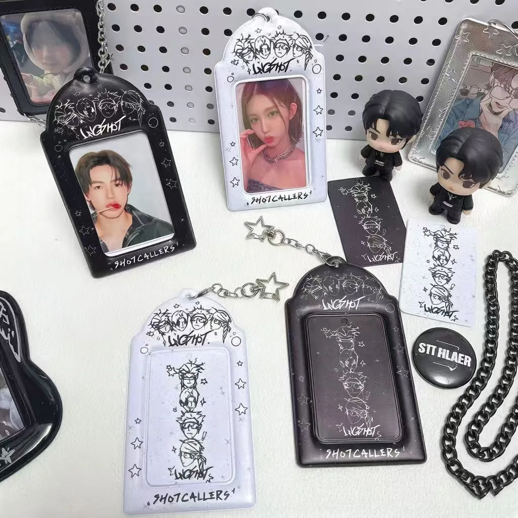 Customized Name Tag LNGSHOT Photcard Holder Sleeves Keychain SHOT CALLERS LNGSHOT4SHO Louis Ohyul Ryul Woojin Fans Merch view 3