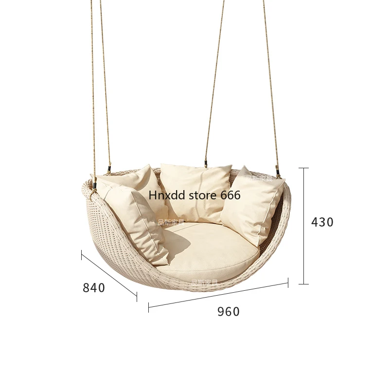 Outdoor swing hanging basket indoor balcony casual rattan seat