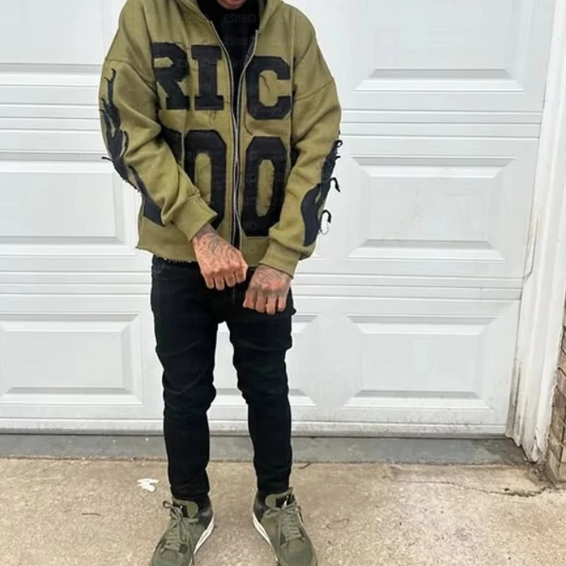 2025 جديد الشارع نمط رسالة مطرزة هوديي للنساء Y2K ريترو Harajuku موضة ملابس رياضية زوجين بلوزة فضفاضة غير رسمية