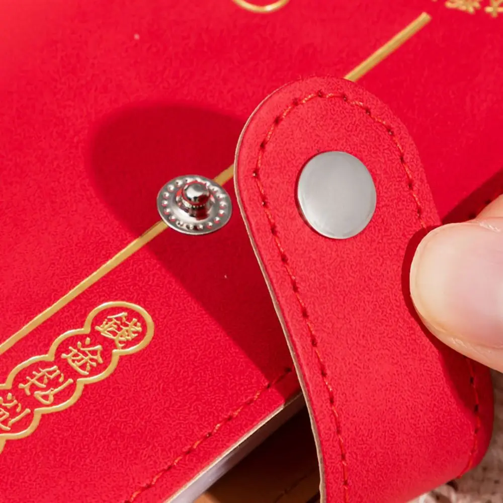 PU 가죽 저축 바인더 휴대용 리필 가능 플래너 오거나이저 행운 현금 봉투 예산 바인더