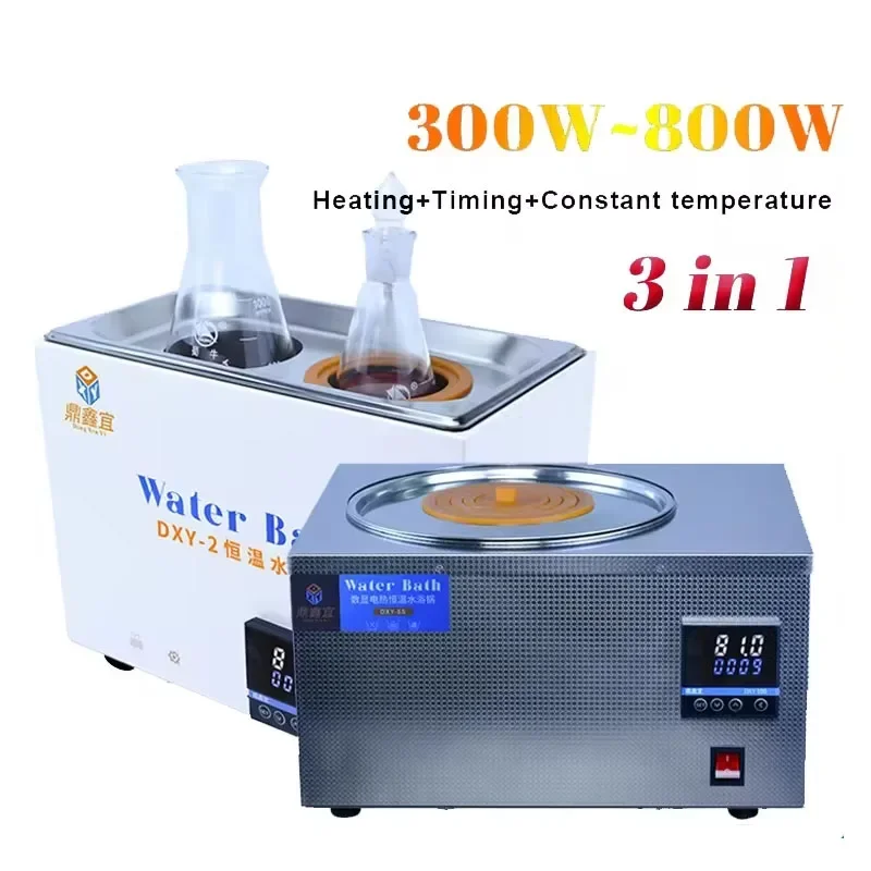 Laboratory Water Bath Constant Temperature Digital LCD Display Heater Equipment Thermostat Tank 2 Holes 220V