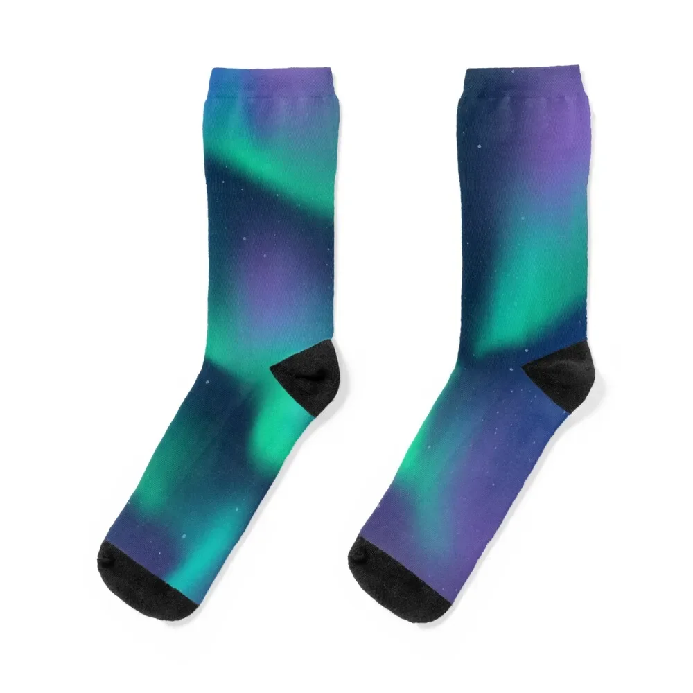 

Aurora Borealis Northern Lights Socks Christmas compression Socks Male Women's