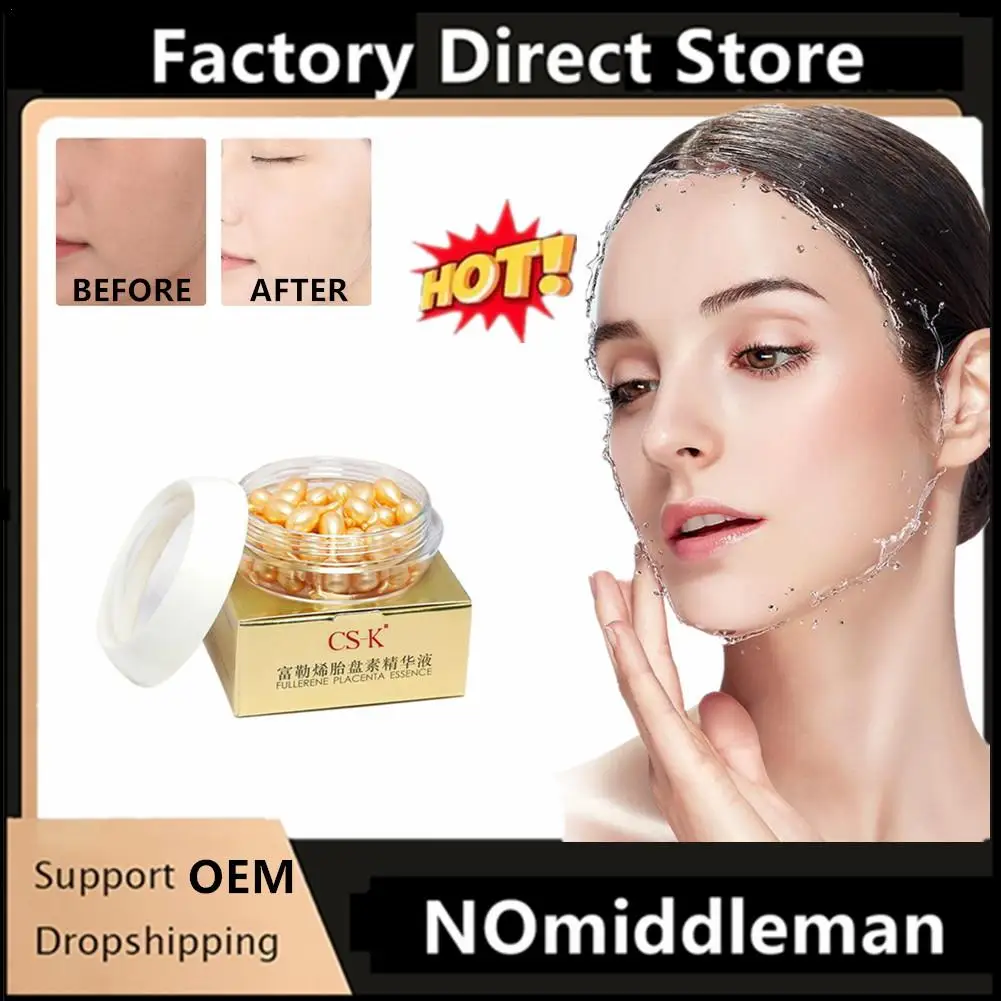 

30Pcs Ovine Placenta Extract Capsules Serum Hydrating Repair Moisturizing Essence Liquid Facial Deeply Nourish Firming Skin Care