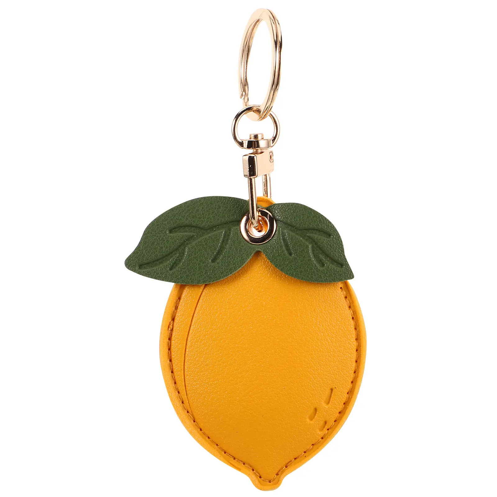 Fruit Series Cute Lemon Key Ring Holder Access Card Protector Anti-Scratch Case for Keys Wallet Bag Accessories