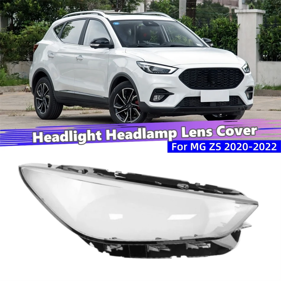 For MG ZS 2020 2021 2022 Car Interior Spare Parts Lampshade Caps Headlights Lens Car Front Headlight Lens Cover Lights Shell