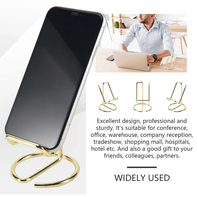 Business Card Holder For Desk, Metal Business Card Display Holder Stand, Office Desktop Name Card Holder-A69F