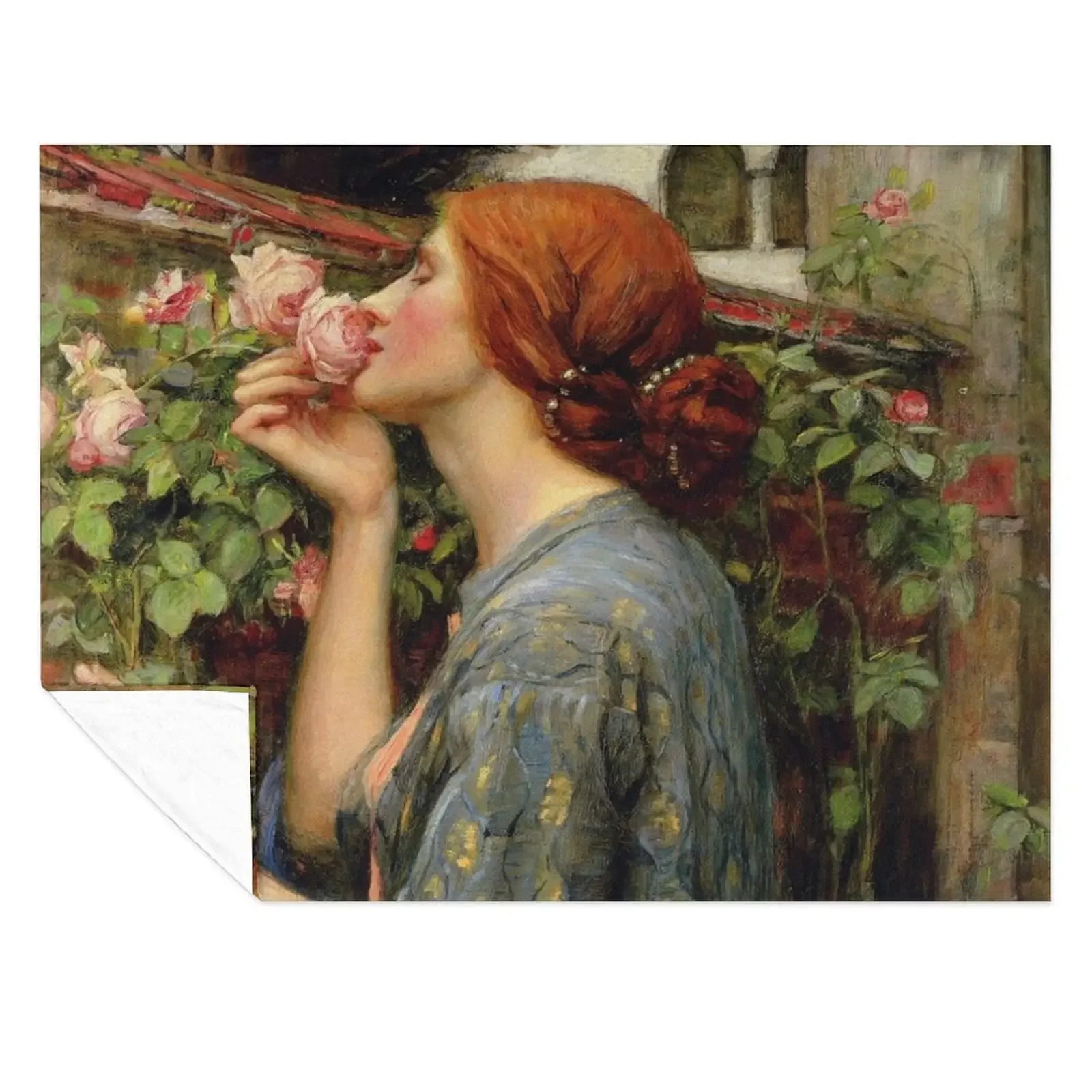 

The Soul of the Rose -John William Waterhouse Throw Blanket Soft Thermal Bed linens Shaggy Blankets