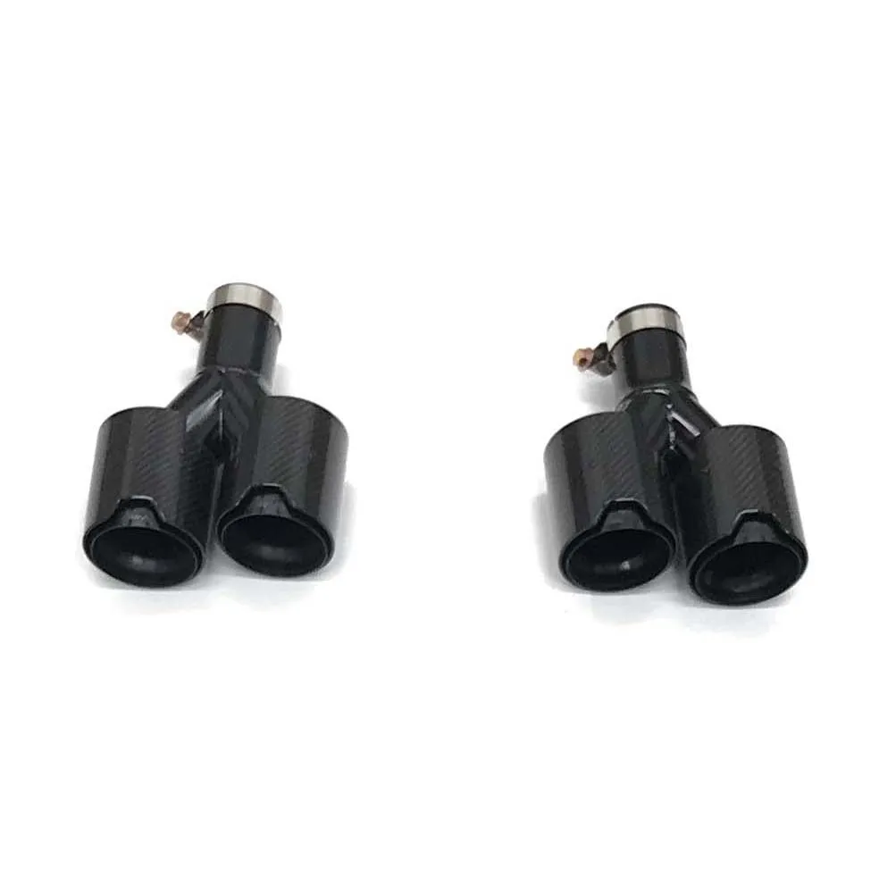 

Carbon Fiber Exhaust System Muffler Pipe Tip Straight Universal Silver Stainless Mufflers Tip for BMW 3GT F34