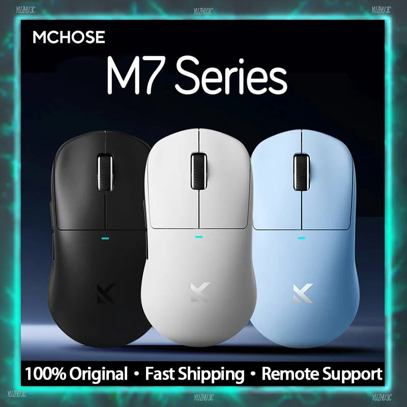 MCHOSE M7 Ultra Gaming Mouse PAW3950 8K Polling Rate TOPSPEED Wireless Tech Super Glide Coating 2.4g Wireless Lightweight Mouse