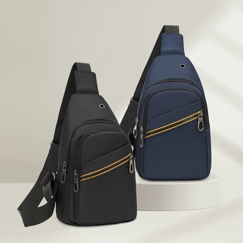 

Универсальная спортивная нагрудная сумка из ткани Оксфорд, водонепроницаемая, на одно плечо, повседневная, уличная, модная, мужская сумка через плечо