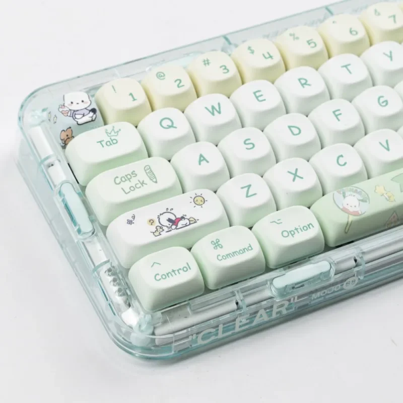 

144 Keys Pachacco Cartoon Keycaps Anime MOA Highly Thermal Sublimation Mechanical Keyboard Keycaps Keyboard Accessories