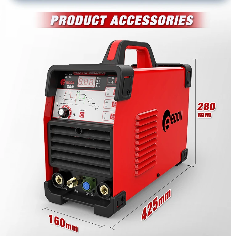 EDON TIG-200 PULSE ACDC INVERTER Aluminum Tig Welding Machine Stainless De Soldar TIG WELDER - Image 5