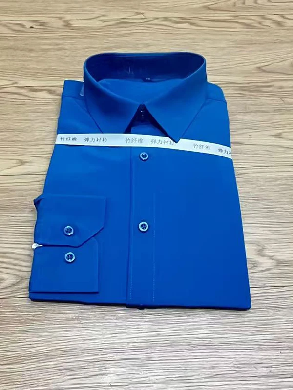 

Busin Casual Long Sve irt Men's Qui Dry Anti-Wrinkle Commute Autumn Polyester Bamboo Fiber Stand Fit irt