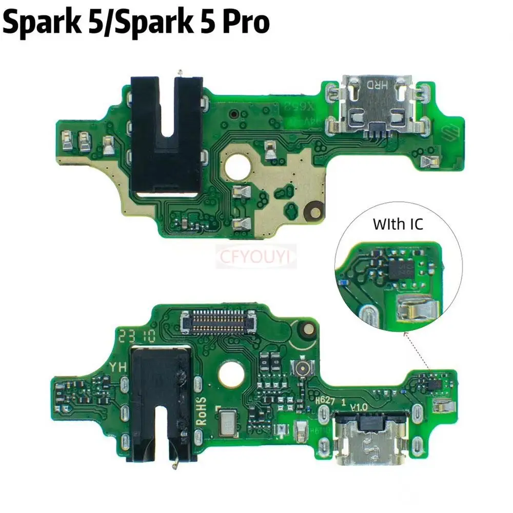 

For Tecno Spark 5 KE5 / Spark 5 Pro Charging Port Board With IC