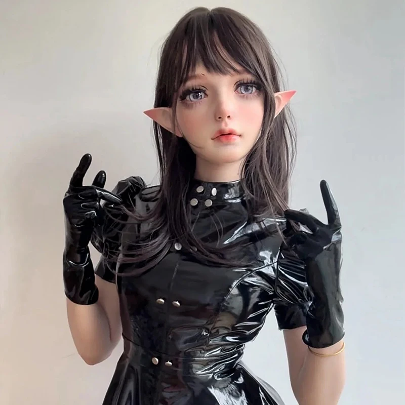 BJD الراتنج نصف رئيس/أقنعة الرأس الكامل Kigurumi عيون كروسدريس تأثيري انمي ياباني دور لوليتا أقنعة عيون وشعر مستعار