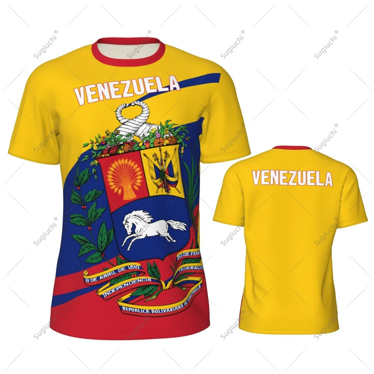 Venezuela Flag Men Sports T-shirt Women Tees jersey for Soccer Football Running Bike Tennis Fitness Fans