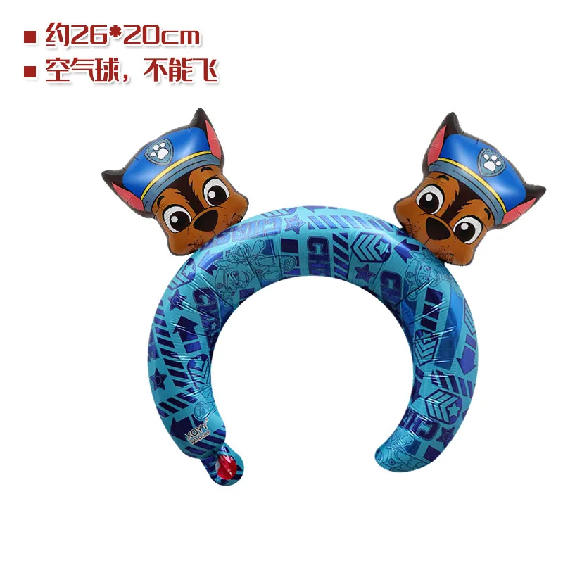 Paw Patrol Cartoon Kroon Opgeblazen Hoofdband Folie Ballon Chase Marshall Skye Ballon Kinderspeelgoed Verjaardagsfeestje Decoraties