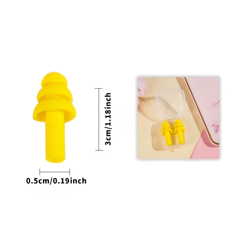 10pcs Random Color of Silicone Earplugs, Earplugs Suitable for Deep Sleep, Travel, And Swimming, Washable And Reusable