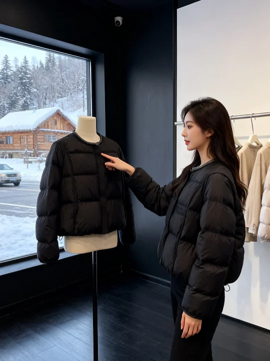 

Корейская утепленная теплая белая хлопковая куртка 2025 года, новая зимняя одежда, маленький размер, женская верхняя одежда на молнии