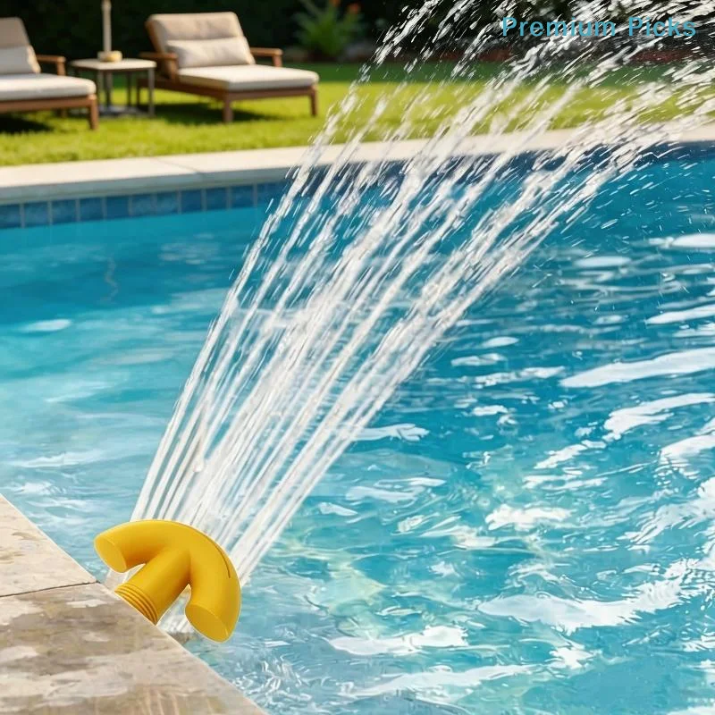 portableUV Resistant Swimming Pool Fountain Aeration Nozzle Universal Waterfall Spray for Long Lasting Outdoor Pool Decoration