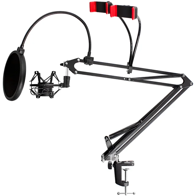 Microphone Holder Stand Scissor Arm Bm800 Tripod With F2 Spider Cantilever Bracket Universal Shock Mount