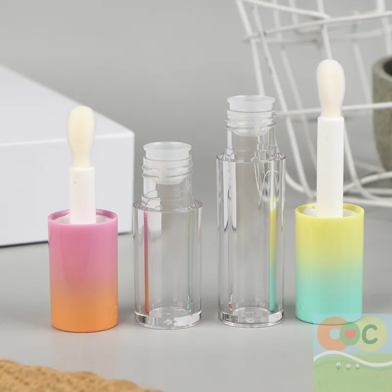 HUA Lip Glaze Fles Met Sleutelhanger Gradiënt Lege Lippenstift Glans Buis Hervulbare Vloeistofcontainer Fles Lipgloss Monsterfles