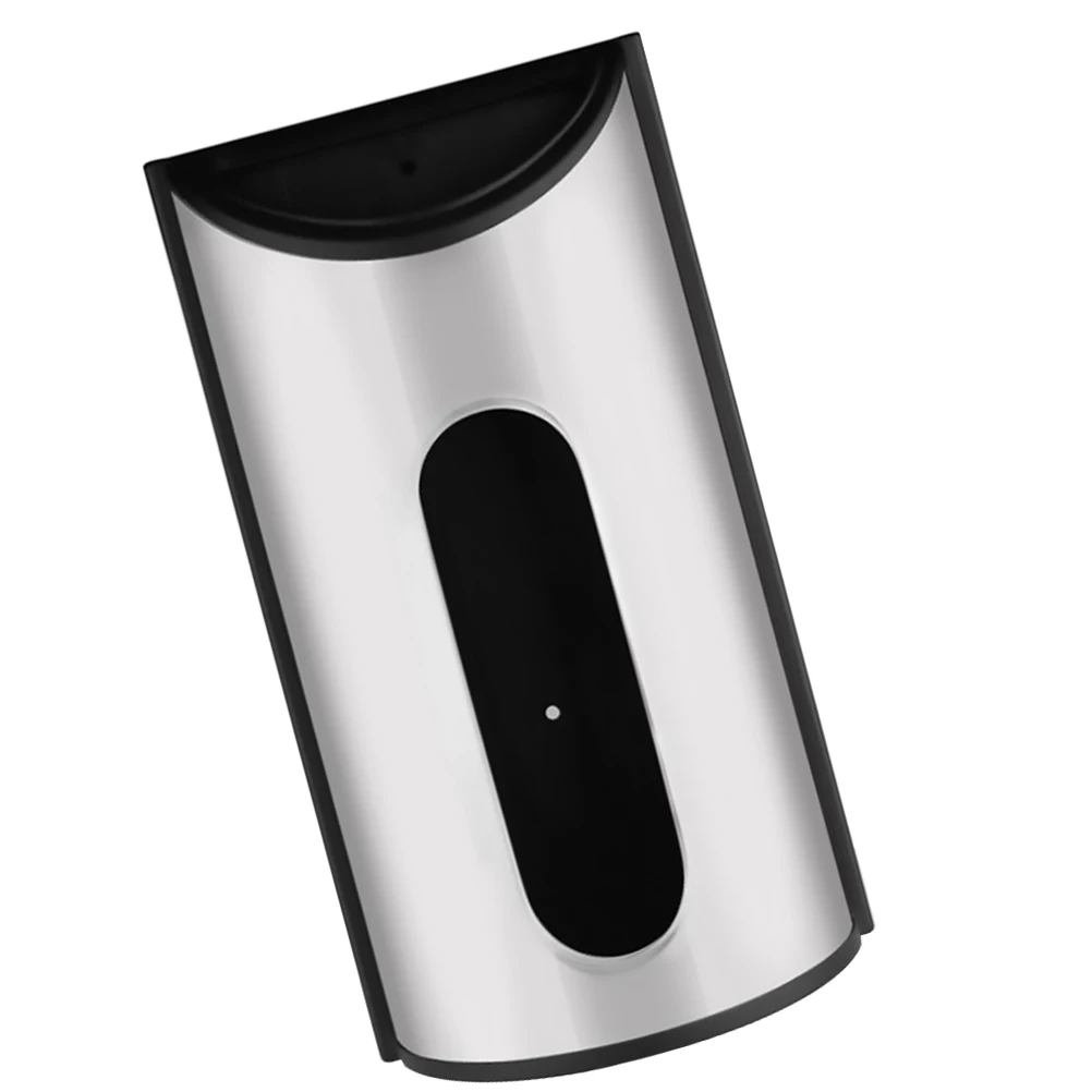 

1pc Stainless Steel Storage Box Wall Mounted Kitchen Organizer Grocery Bags Plastic Bag Holder Magnetic Litter Container