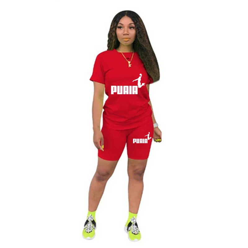 Women\'s Shorts Women Tracksuit T-shirt+Shorts 2 Pieces Set Women\'s Summer Suit Women Clothing Female O-Neck Casual Fashion Sets