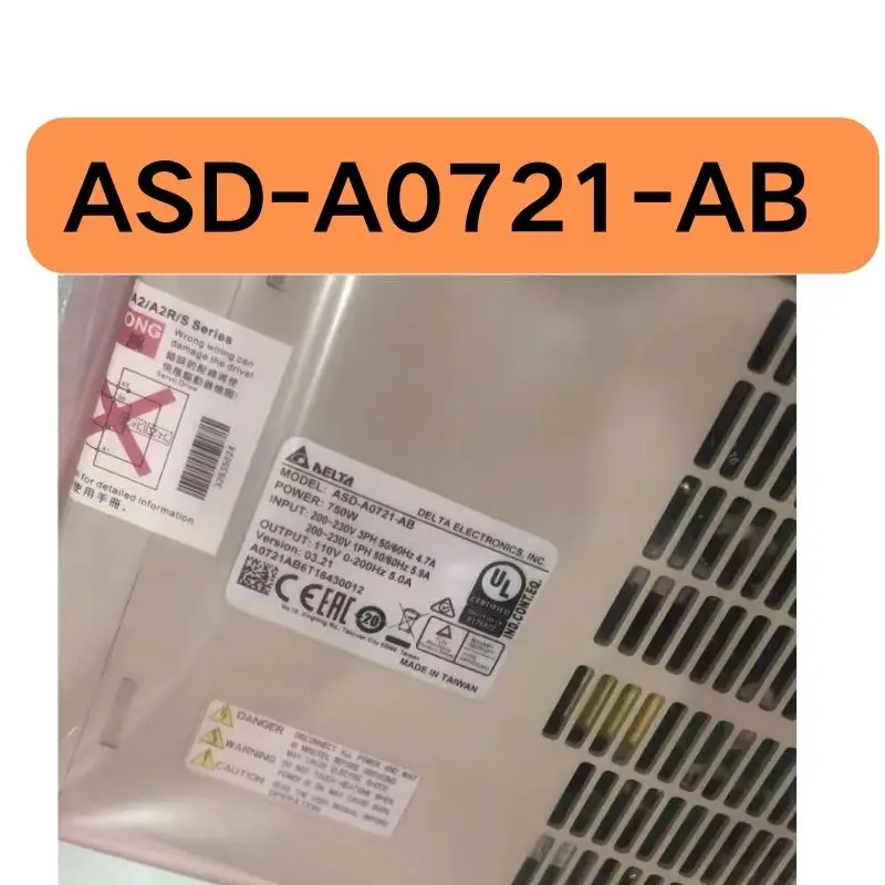 New 750W servo drive ASD-A0721-AB in stock for quick delivery