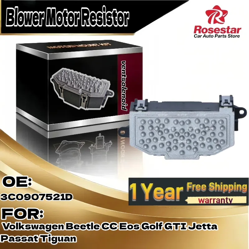 

For Volkswagen Beetle/CC/Eos/Golf GTI/Jetta/Passat/Tiguan | Blower Motor Resistor | OE 3C0907521D
