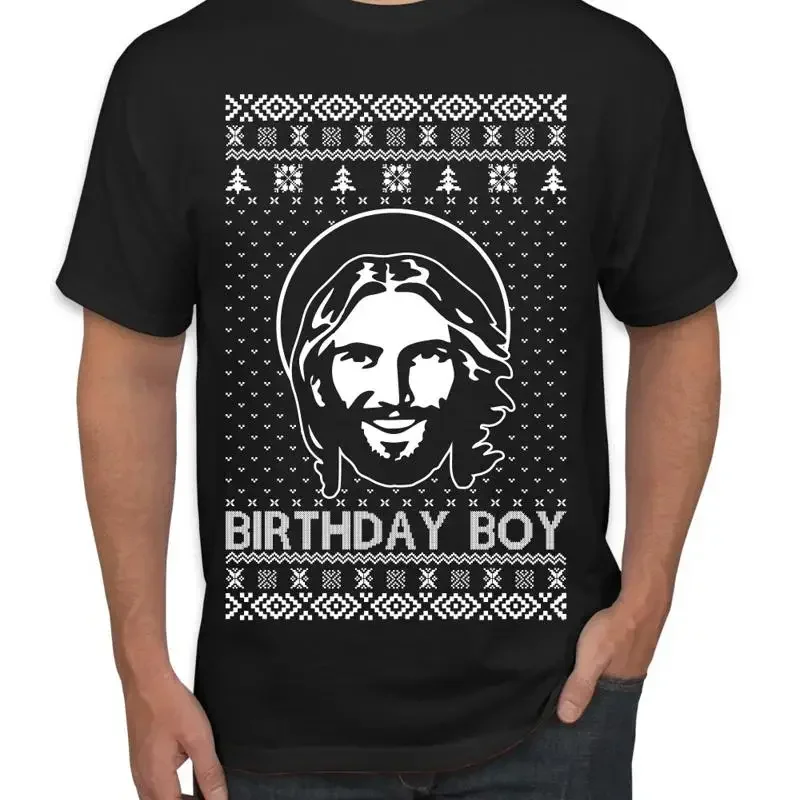 Geburtstagsjunge Jesus Party Christ Weihnachten Lustiges Herren-T-Shirt