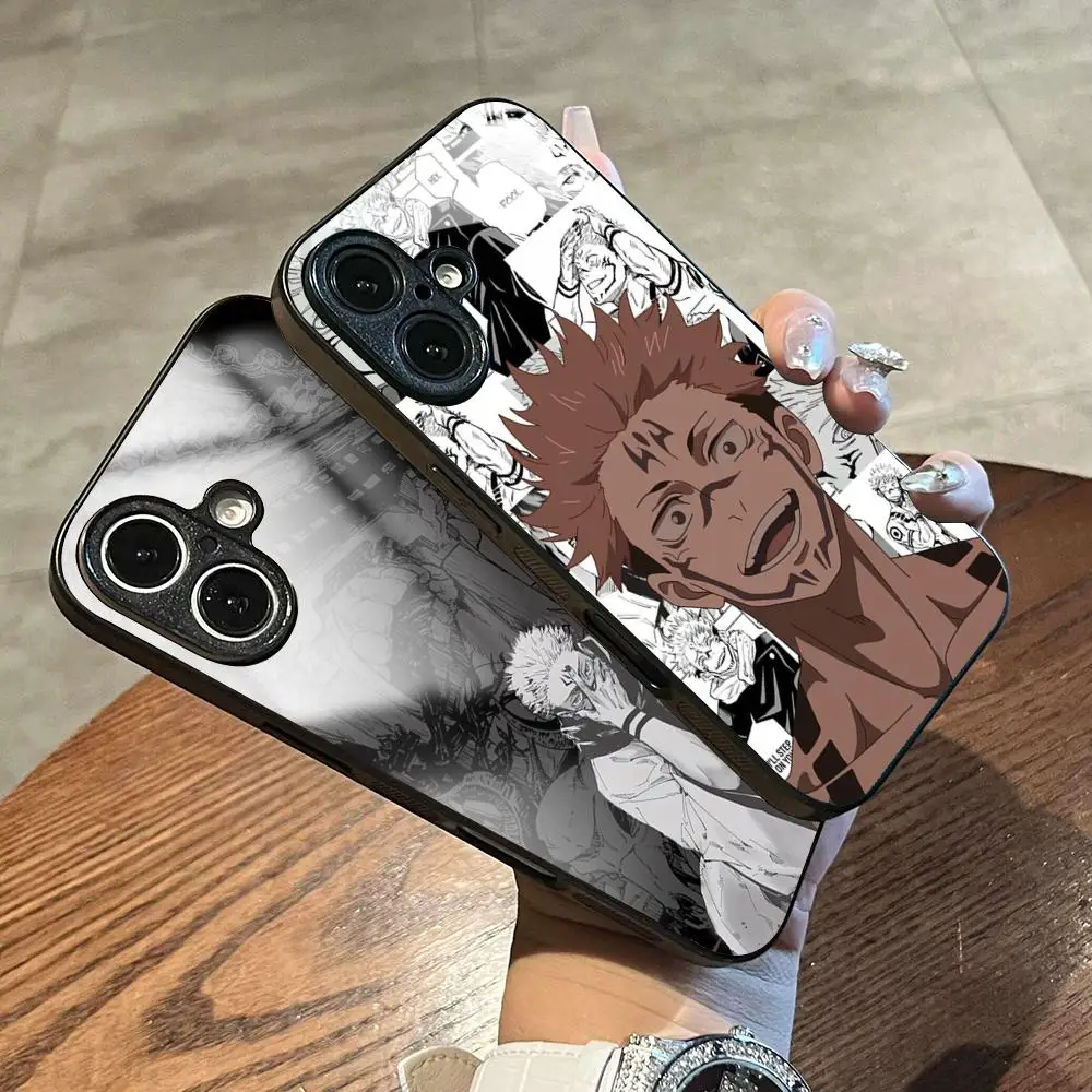 Sukuna cool anime japan man pattern Phone Case For iPhone17 Air 16 e 15 14 13 12 11 Plus Mini Pro Max Glass Magnetic Case