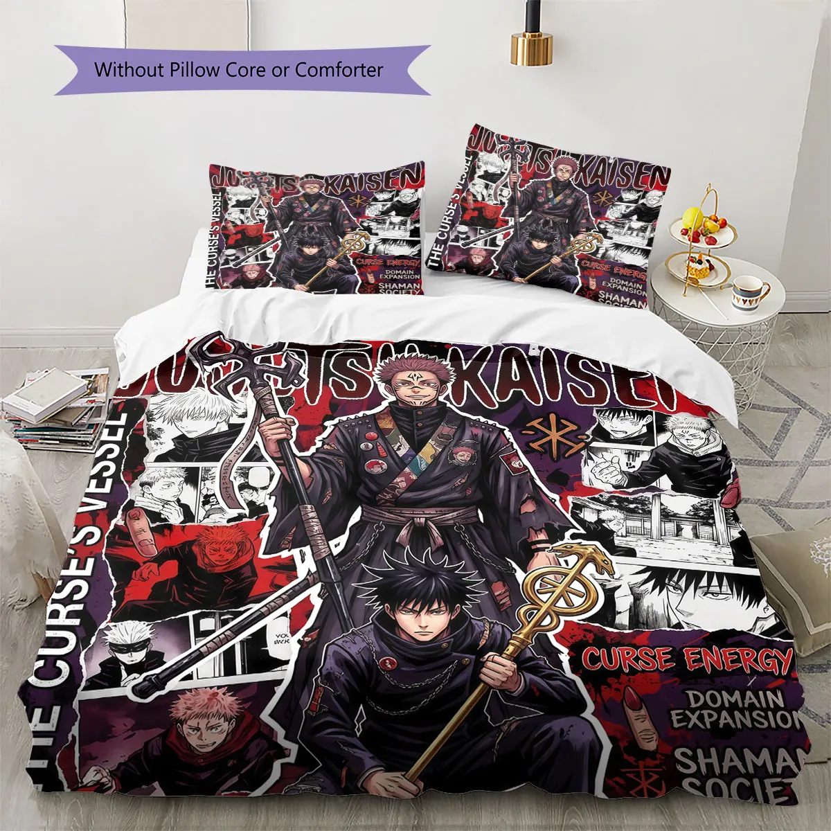 Jujutsu Kaisen Comfor Duvet Cover Children's Bedding Set,Extra Large Size Christmas Gifts Various Sizes Available -HE98