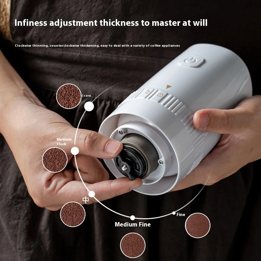 Small portable mini home kitchen coffee grinder automatic USB charging electric coffee grinder