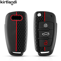 For Audi A4 B7 A6 C5 C6 A1 A3 8P TT Q3 Q2 Q7 TTS R8 S3 S6 RS3 RS6 Accessories Silicone Car Key Caps Case Cover Fob Keychain