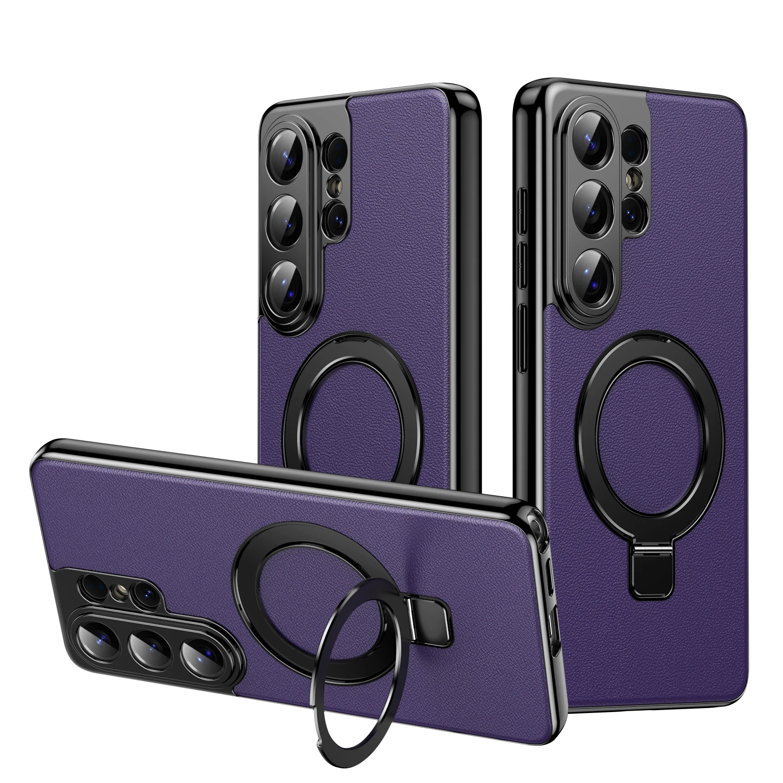 

Foldable Strong Magnetic Leather Case For Samsung Galaxy S26 Ultra S26+ Plus 5G Vintage Cover Kickstand Business Style