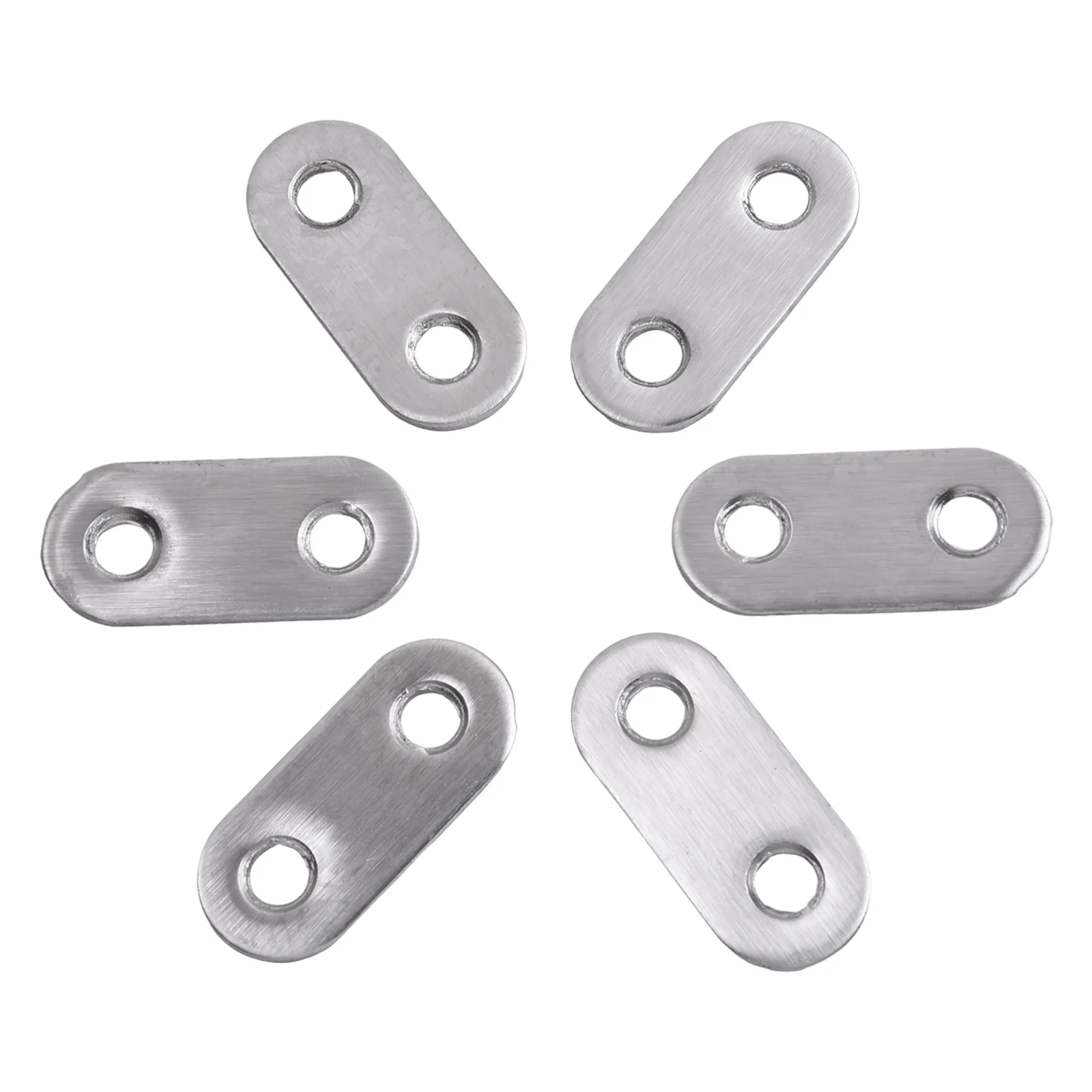 10Pcs Corner Brackets Stainless Steel Straight Repair Flat Straight Fixing Straight Brackets One-Character Corner Code