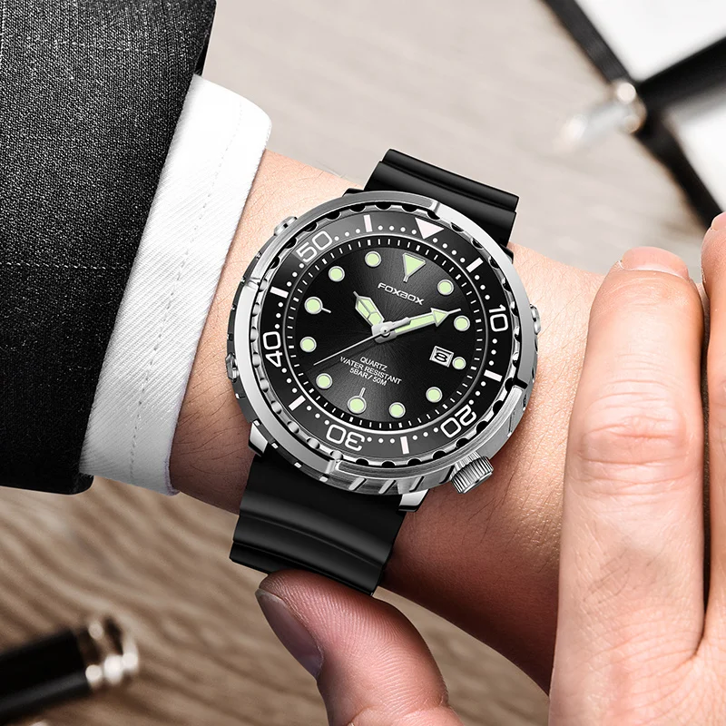 ساعة LIGE الفاخرة للرجال، ساعة رياضية خارجية بتقويم كوارتز، حركة أصلية، ساعات عمل عصرية للرجال، ساعة مقاومة للماء